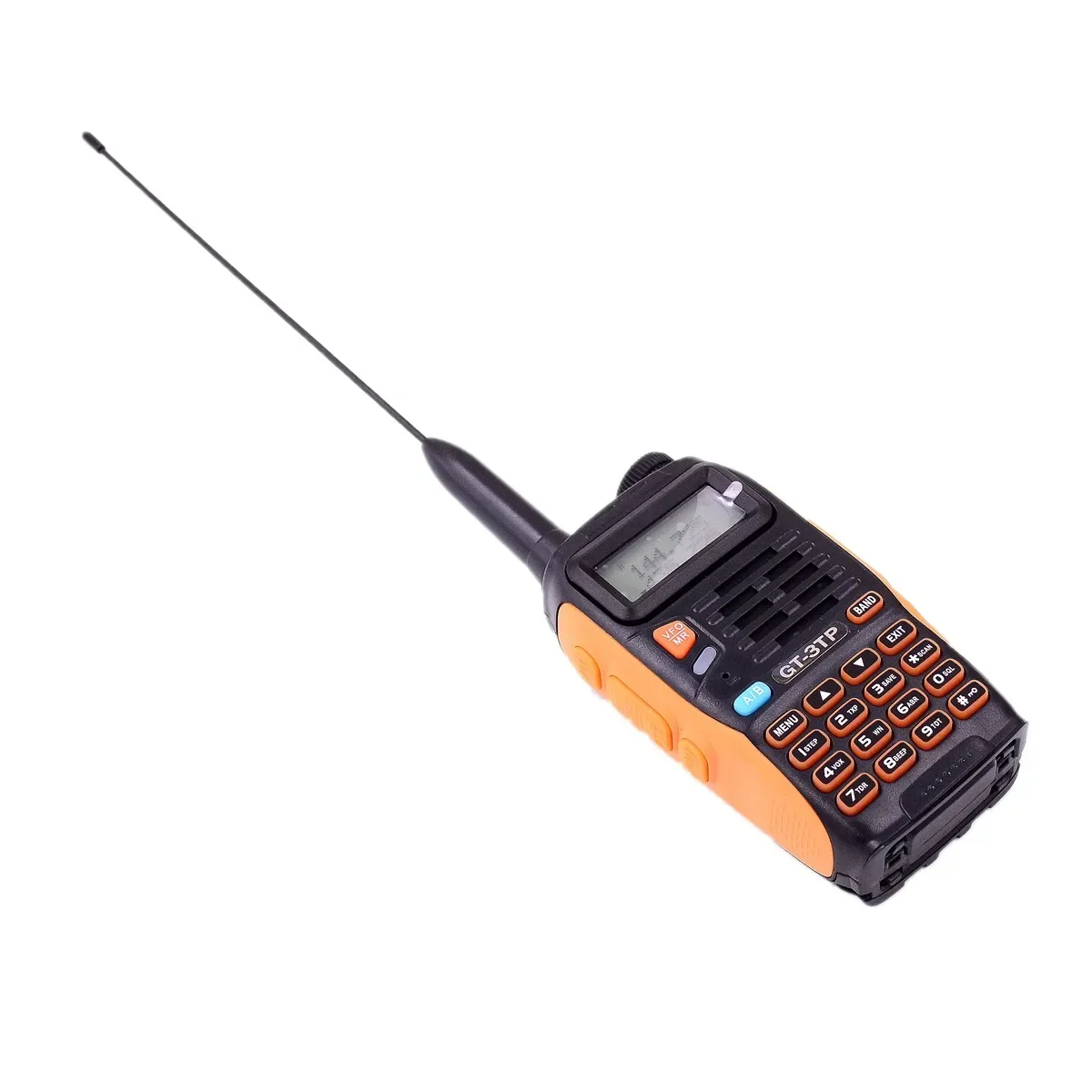 Radio bidirectionnelle Baofeng GT-3TP : double bande, clavier, écran LCD, 8 W, antenne à gain de 23 cm (GT3) pour une utilisation extérieure/radioamateur. Communication sans fil.