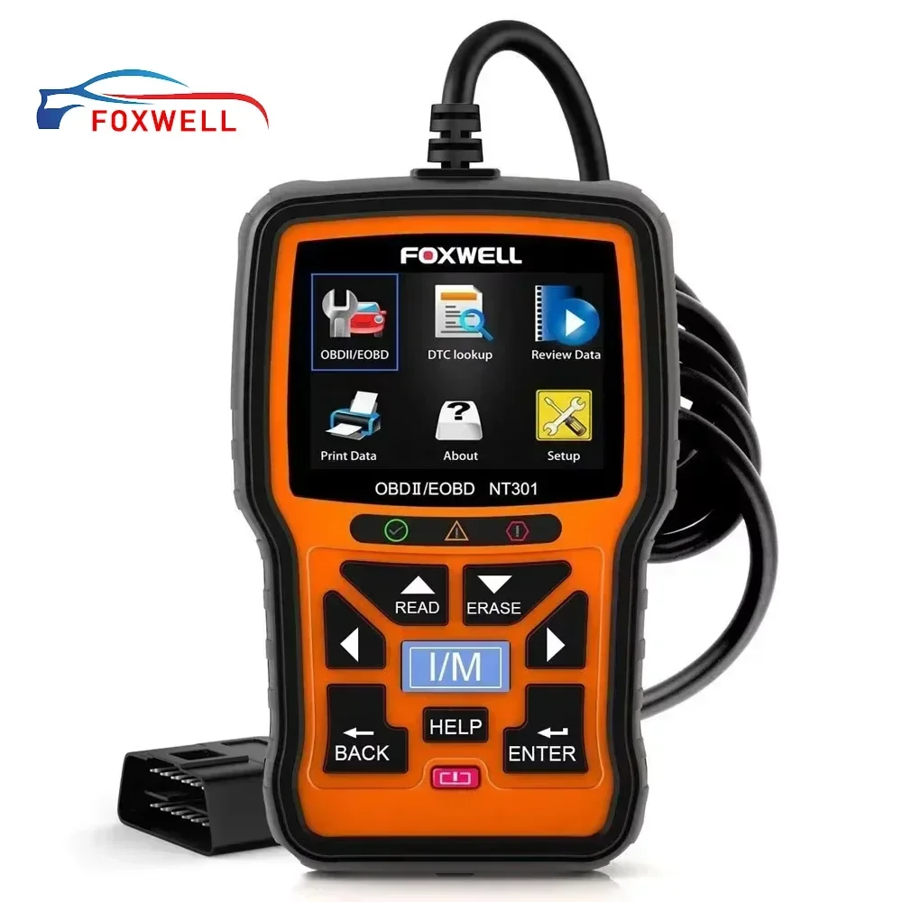 Scanner OBD2 FOXWELL NT301 - Lecteur professionnel de codes défauts moteur, outil de diagnostic automobile CAN EOBD OBD2 OBD 2