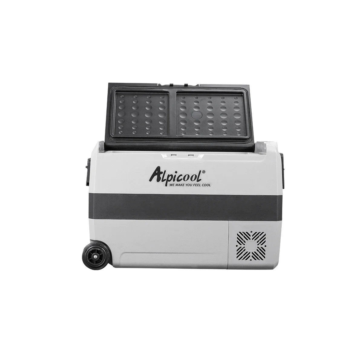 Réfrigérateur-congélateur portable Alpicool T50 50L pour voiture - Compresseur 12V, refroidissement rapide, avec roulettes