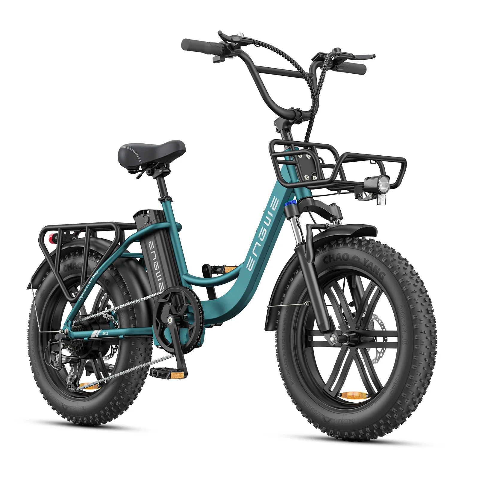Vélo électrique ENGWE L20 BOOST - Moteur 250 W, vitesse 25 km/h, cadre en aluminium, pneus larges 20x4, 7 vitesses, batterie 48 V 13 Ah